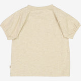 Wheat T-Shirt mit Blumenstickerei Jersey Tops and T-Shirts 9109 buttermilk melange