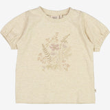 Wheat T-Shirt mit Blumenstickerei Jersey Tops and T-Shirts 9109 buttermilk melange