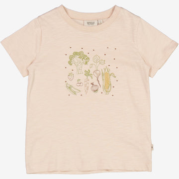 Wheat Main  T-Shirt mit Gemüsestickerei Jersey Tops and T-Shirts 2032 rose dust