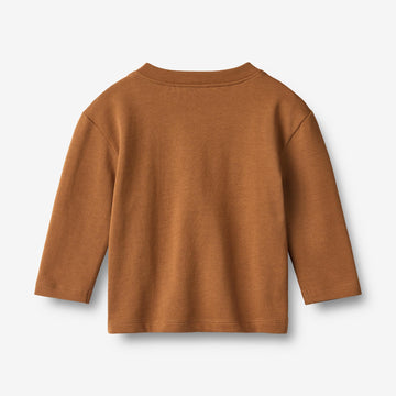 Wheat Main T-shirt L/S Ebbe Print T-Shirt 9719 warm hazel