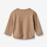 Wheat Main T-shirt L/S Osvald T-Shirt 3017 warm hazel stripe