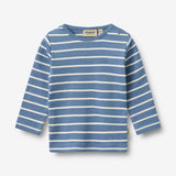 Wheat Main T-shirt L/S Stig T-Shirt 1048 blue stripe