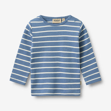 Wheat Main T-shirt L/S Stig T-Shirt 1048 blue stripe