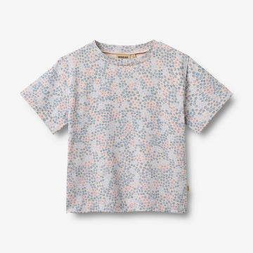 Wheat Main T-Shirt S/S Ella T-Shirt 2528 powder blue flowers