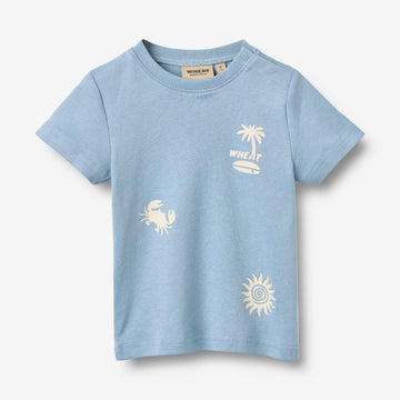 Wheat Main T-shirt S/S Ib T-Shirt 1260 faded denim