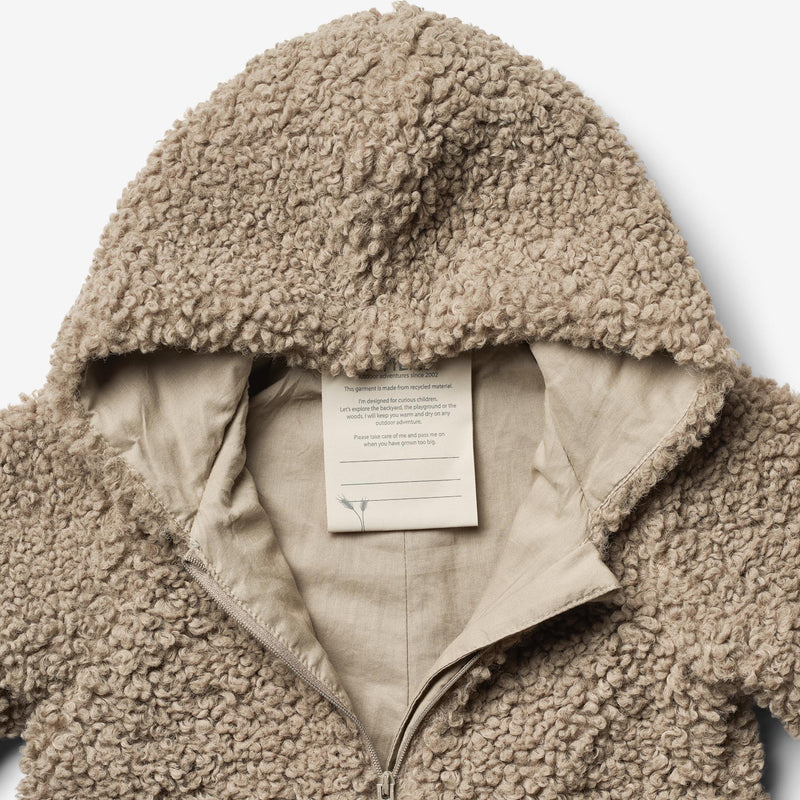 Wheat Outerwear Teddy-Overall Bambi | Baby Pile 3239 beige stone