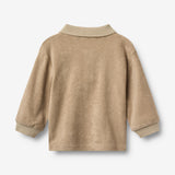 Wheat Main Terry Polo Shirt L/S Theodor Sweatshirt 9608 sand stone