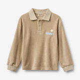 Wheat Main Terry Poloshirt L/S Theodor Sweatshirt 9608 sand stone