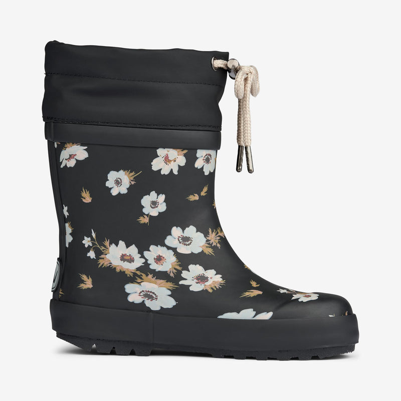 Thermo-Gummistiefel Dänische Wheat Footwear® flowers | – Kinderschuhe 🌾 | black