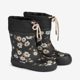 Wheat Footwear Thermo-Gummistiefel Print Rubber Boots 0035 black flowers
