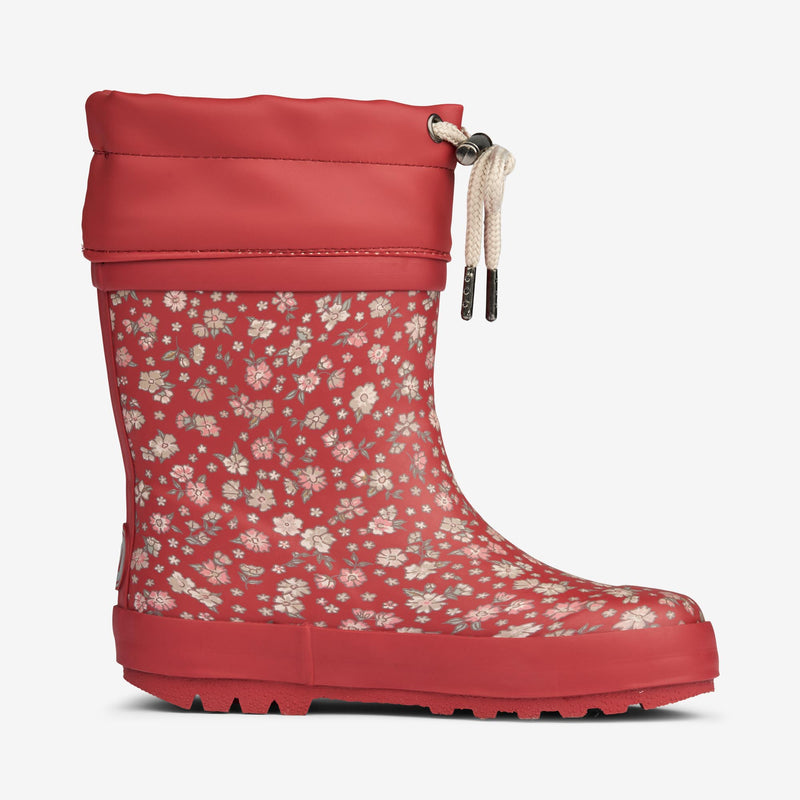 flowers red Footwear® | Dänische Thermo-Gummistiefel Wheat 🌾 – Kinderschuhe |