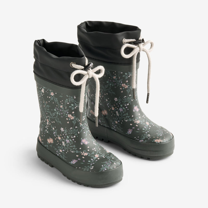Wheat Footwear Thermo-Gummistiefel einfarbig Rubber Boot 9533 forest lake checked flowers