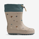 Wheat Footwear Thermo-Gummistiefel einfarbig Rubber Boot 9780 grey moon letters