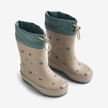 Wheat Footwear Thermo-Gummistiefel einfarbig Rubber Boot 9780 grey moon letters