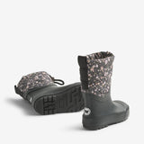 Wheat Footwear Thermo-Schneestiefel Drizzle Rubber Boot 9528 black sea open flowers