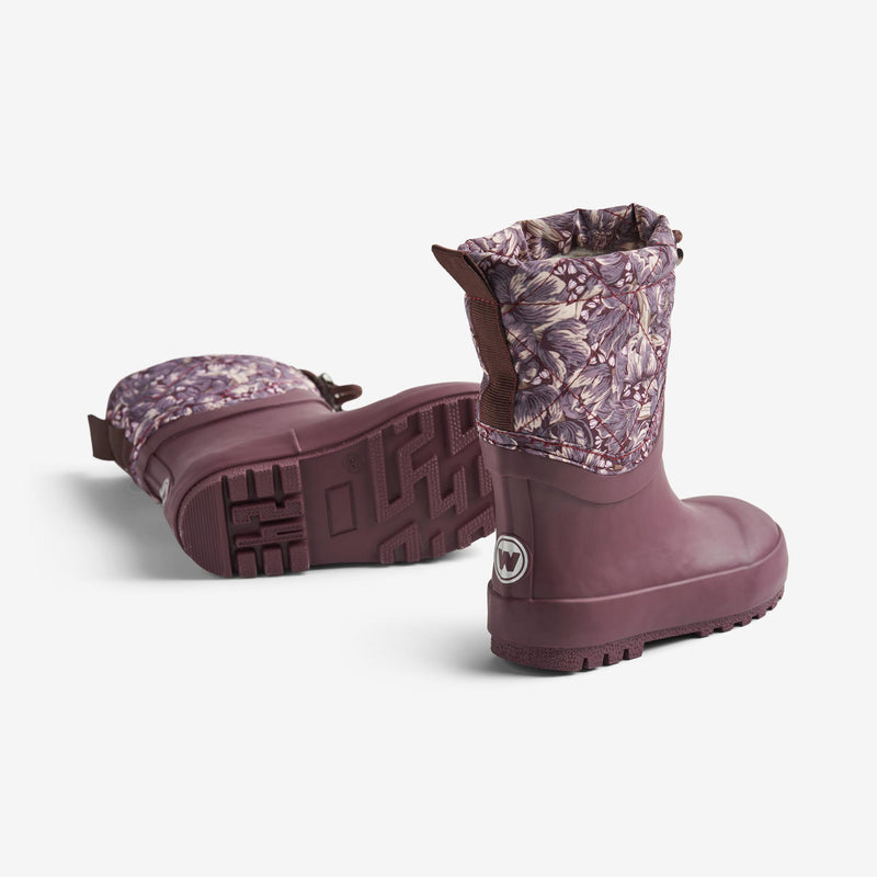 Wheat Footwear Thermo-Schneestiefel Drizzle Rubber Boots 1177 purple tulips