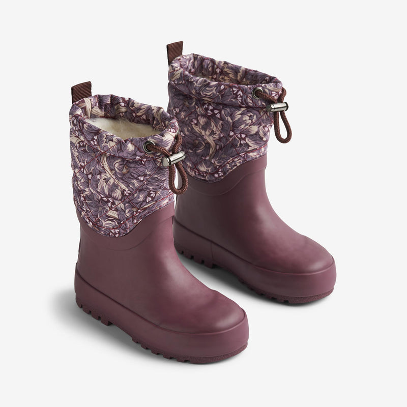 Wheat Footwear Thermo-Schneestiefel Drizzle Rubber Boots 1177 purple tulips