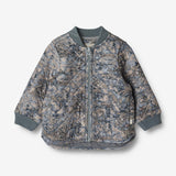 Wheat Outerwear Thermojacke Loui | Baby Thermo 1112 rainy blue clouds