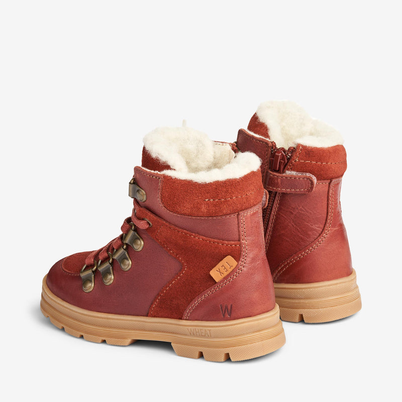 Dänische Tex Wheat Footwear® 🌾 red – | Kinderschuhe Hiker | Toni