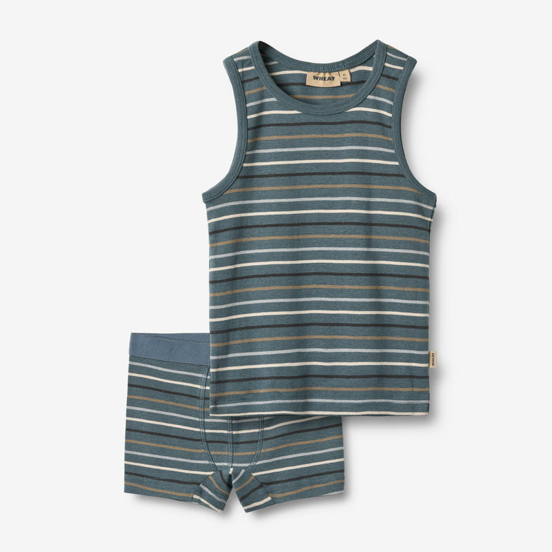 Wheat Main Unterwäsche für Ihn Underwear/Bodies 9547 blue multi stripe