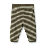 Wheat Main  Weiche Baumwollhose Leo | Baby Trousers 4076 dark green stripe