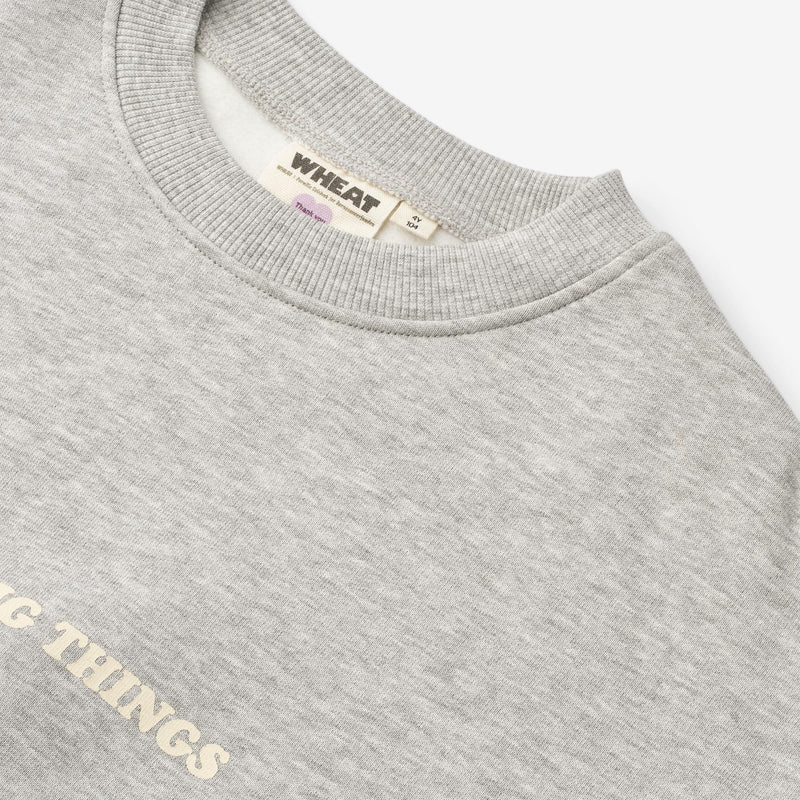Wheat Collab Wheat x Pernille Teisbæk | Crewneck Allo Sweatshirts 0105 grey melange