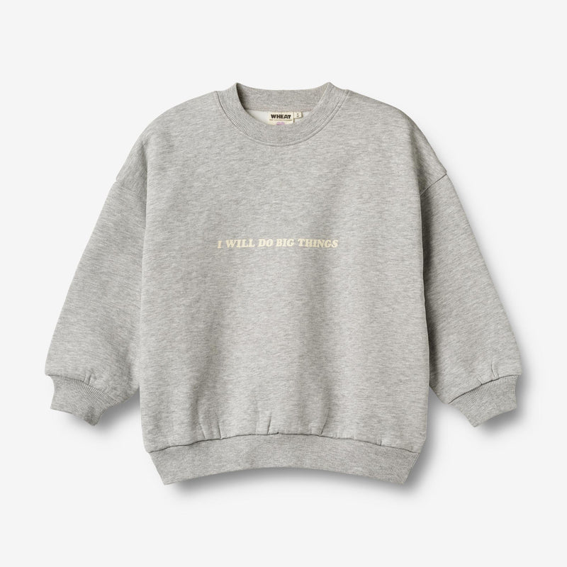 Wheat Collab Wheat x Pernille Teisbæk | Crewneck Allo Sweatshirts 0105 grey melange