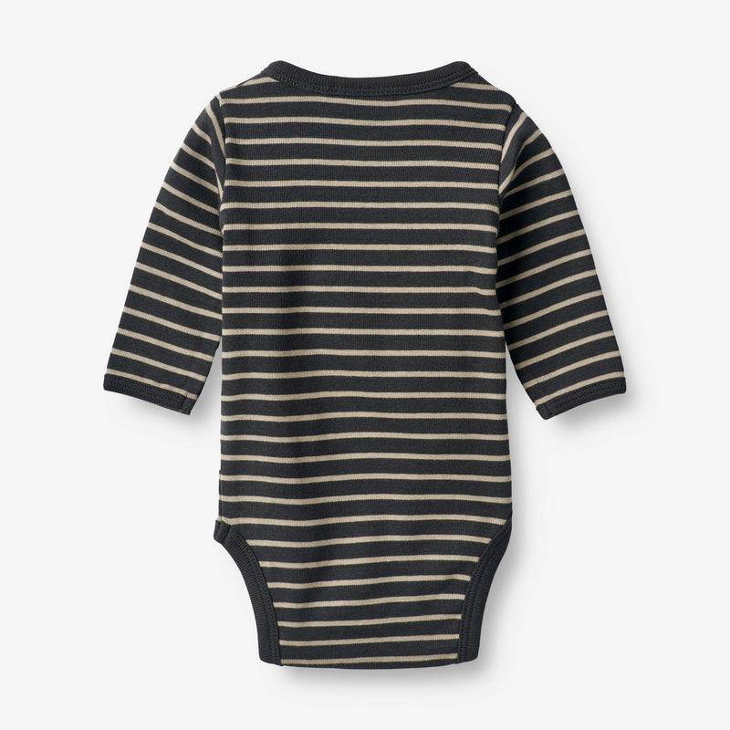 Wheat Main  Wickelbody | Baby Underwear/Bodies 1433 navy stripe