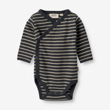 Wheat Main  Wickelbody | Baby Underwear/Bodies 1433 navy stripe