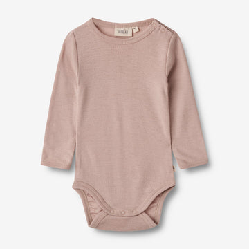 Wheat Wool Woll-Langarmbody Lucca Body 1135 dry rose
