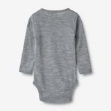 Wheat SMU Woll-Langarmbody Lucca Body 0224 melange grey
