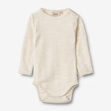 Wheat SMU Woll-Langarmbody Lucca Body 1141 eggshell melange