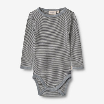 Wheat SMU Woll-Langarmbody Lucca Body 1433 navy stripe
