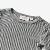 Wheat Wool Woll-Langarmbody Lucca Body 1433 navy stripe