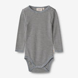 Wheat Wool Woll-Langarmbody Lucca Body 1433 navy stripe