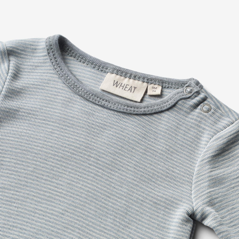 Wheat Wool Woll-Langarmbody Lucca Underwear/Bodies 1522 cloudy sky stripe