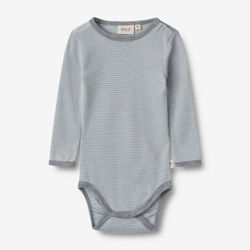 Wheat Wool Woll-Langarmbody Lucca Underwear/Bodies 1522 cloudy sky stripe