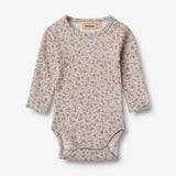 Wheat Wool Woll-Langarmbody Lucca Underwear/Bodies 1481 blue flowers