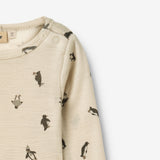 Wheat Wool Woll-Langarmbody Lucca Underwear/Bodies 9564 penguins