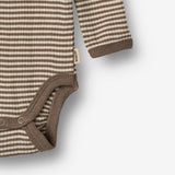 Wheat Main Woll-Langarmbody Plain Body 9578 wood stripe