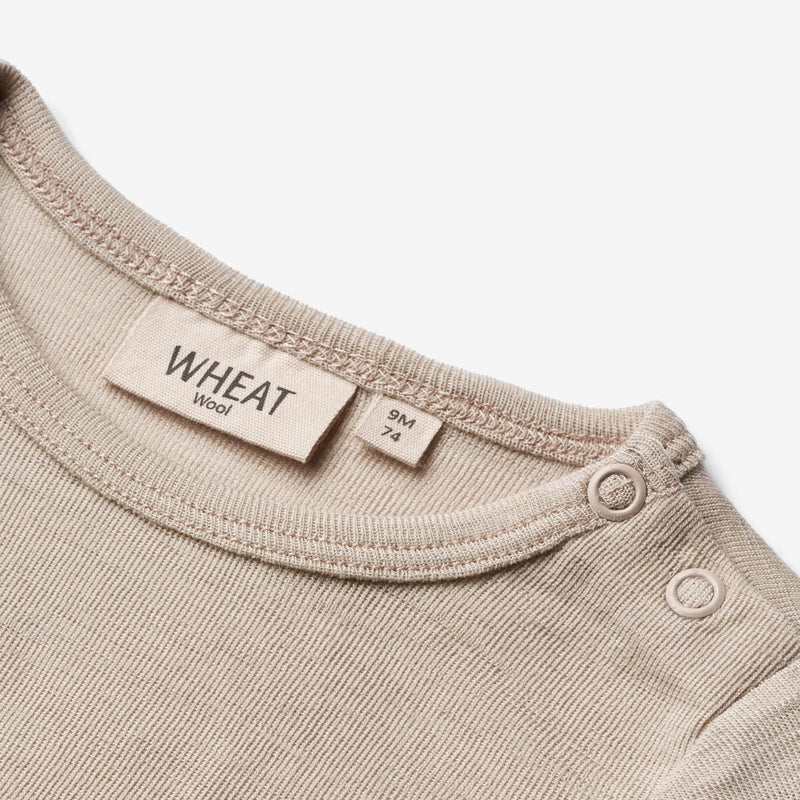 Wheat Wool Woll-Langarmbody Plain Underwear/Bodies 3231 soft beige