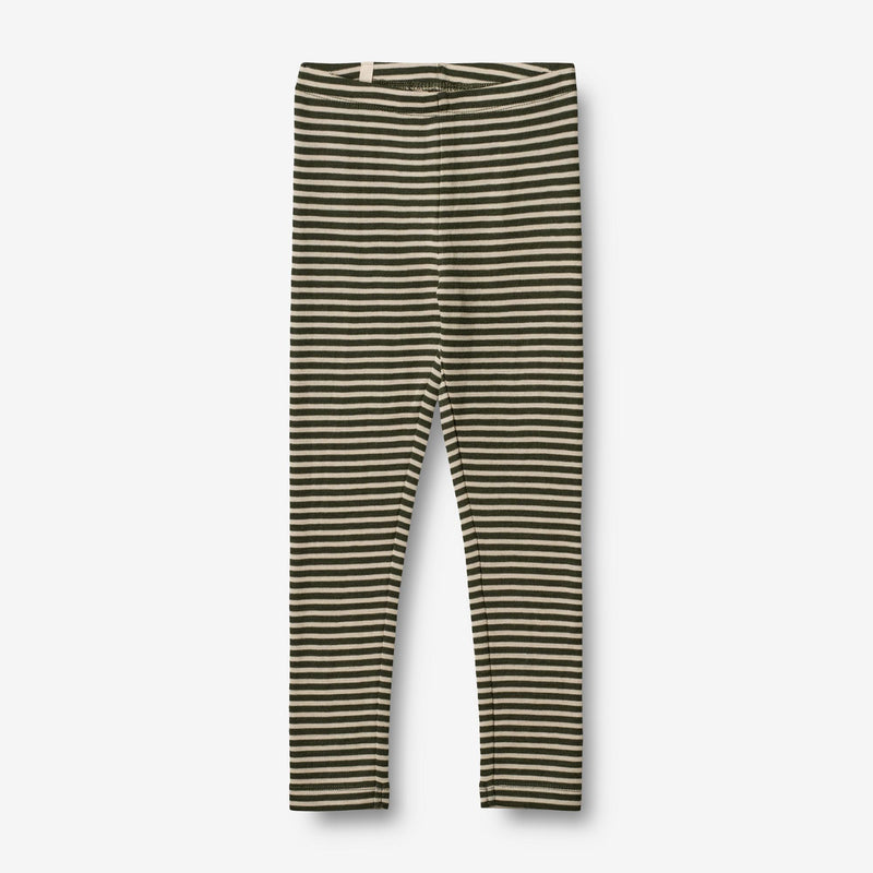 Wheat Wool  Woll-Leggings Leggings 4142 green stripe