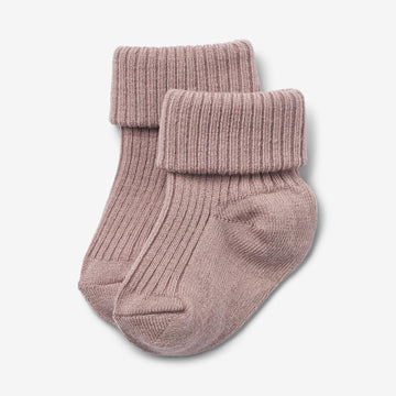 Wheat Main Woll-Rippsocken Ziggy Socks/Tights 1135 dry rose