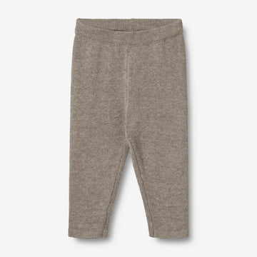 Wheat Main Woll-Strick Hose Neel | Baby Trousers 3229 warm grey melange