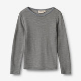 Wheat Wool Woll-T-Shirt L/S Alfie Jersey Tops and T-Shirts 1433 navy stripe