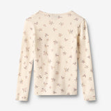 Wheat Main Woll-T-Shirt L/S Alfie T-Shirt 3130 eggshell flowers
