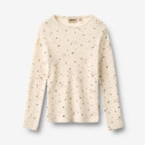 Wheat Main Woll-T-Shirt L/S Alfie T-Shirt 9732 eggshell stars