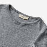 Wheat Wool Woll-T-Shirt L/S Alfie Alfie Jersey Tops and T-Shirts 0224 melange grey