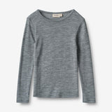 Wheat Wool Woll-T-Shirt L/S Alfie Alfie Jersey Tops and T-Shirts 0224 melange grey