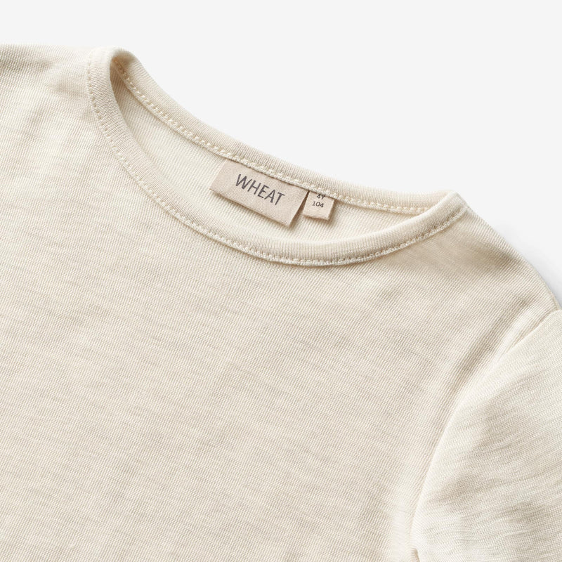 Wheat Wool Woll-T-Shirt L/S Alfie Alfie T-Shirt 1141 eggshell melange